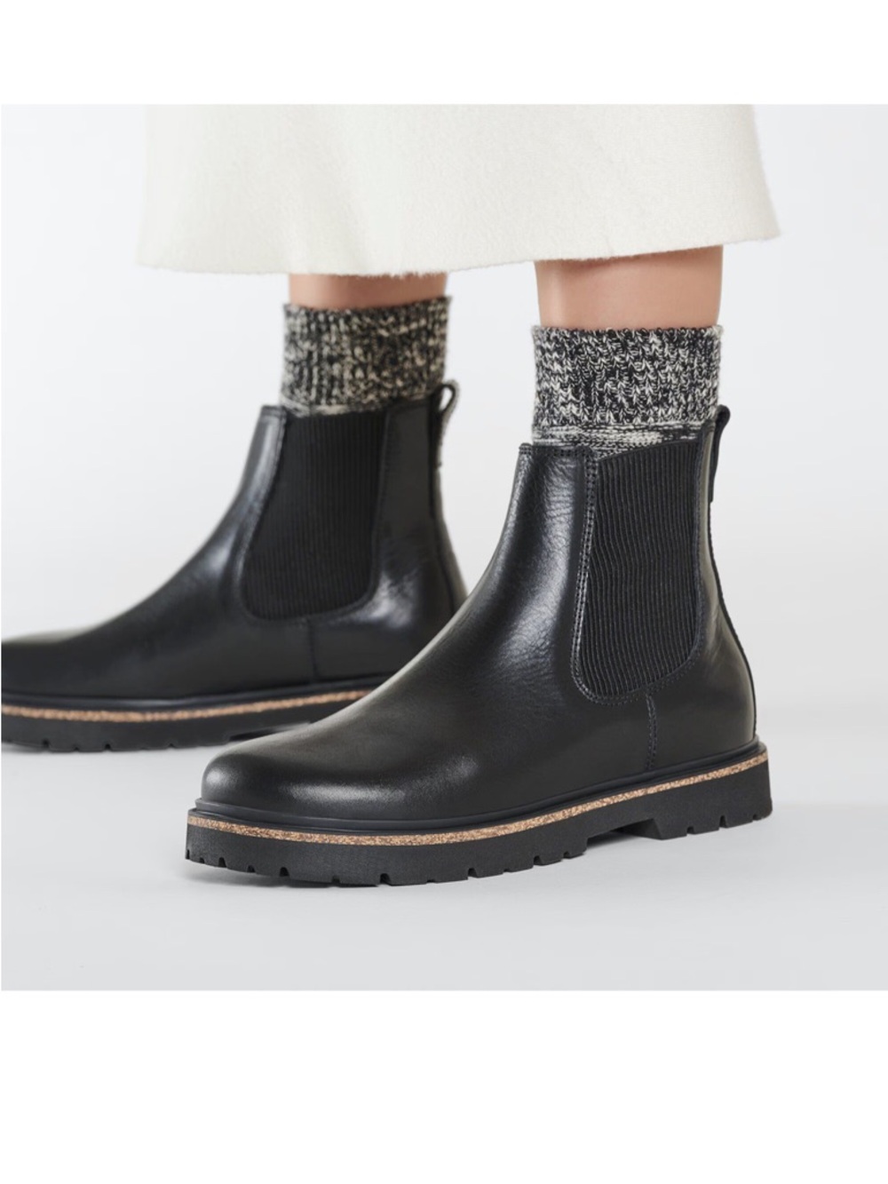 Birkenstock Highwood black leather ankle boots, size 9/40